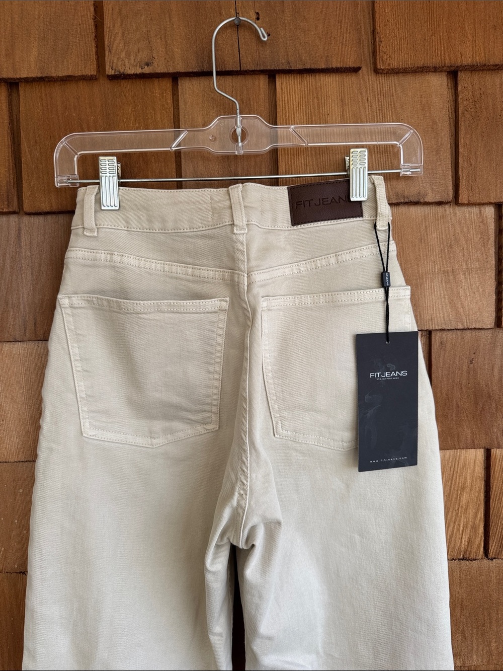 High-Rise Wide-Leg Jeans in Cream by - Picture 5 of 8